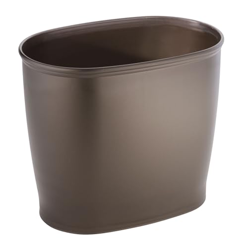 iDesign 93440EU Kent Badaccessoires, Ovaler Abfalleimer, Bronze von InterDesign