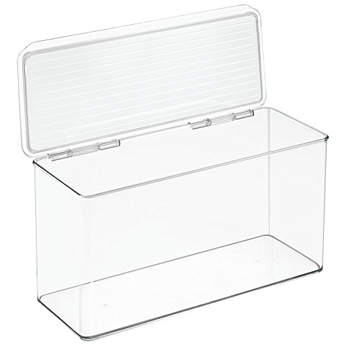 iDesign Cabinet/Kitchen Binz Aufbewahrungsbox, stapelbarer Küchen Organizer aus Kunststoff, Vorratsdose mit Deckel, durchsichtig von InterDesign
