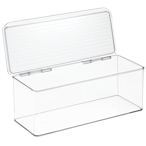 iDesign Cabinet/Kitchen Binz Aufbewahrungsbox, stapelbarer Küchen Organizer aus Kunststoff, Vorratsdose mit Deckel, durchsichtig von InterDesign