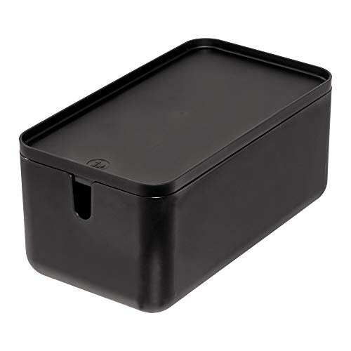 iDesign Cade Toilettenpapierständer und Toilettenbürste aus Kunststoff, BPA-frei Lagerplatz 11.88" x 6.38" x 5.75" matte black von InterDesign