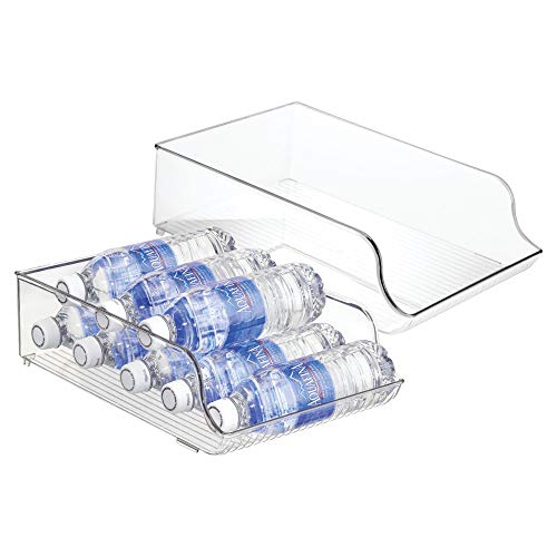 iDesign Gefrierschrank-Wasserflaschen-und Getränke-Halter, Getränkeaufbewahrung, Organizer für Küche, Keller, Garage, Kühlschrank, BPA-frei, Kunststoff, Transparent, Set of 2, 2 von InterDesign