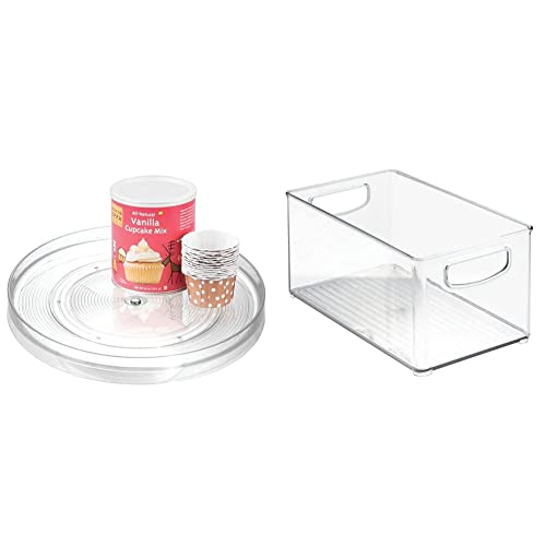 iDesign Küchenorganizer, großer Drehteller aus BPA-freiem Kunststoff für die Speisekammer, 28 cm & Cabinet/Kitchen Binz Aufbewahrungsbox, 25,4 cm x 15,2 cm x 12,7 cm von InterDesign