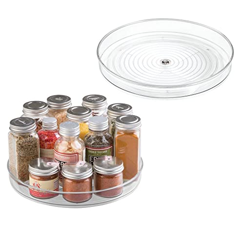 iDesign Linus Drehteller Organizer, Küche Speisekammer oder Arbeitsplatte Organisation, Kunststoff, Transparent, 9 inches, 2 von iDesign