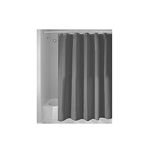 iDesign Mildew-Free, Water-Repellent Fabric Shower Curtain, 180 x 180 cm - Charcoal Gray von InterDesign