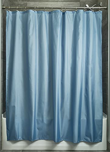 iDesign Mildew-Free Water-Repellent Fabric Shower Curtain, 180 x 180 cm - Slate Blue von InterDesign