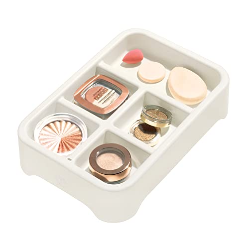 iDesign Sortierkasten, Schmuck Organizer Einsatz mit 5 Fächern aus BPA-freiem, recyceltem Kunststoff, Aufbewahrungsbox für Schmuck und Accessoires, weiß von InterDesign