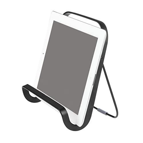 iDesign Tablet Halterung, Kochbuchhalter aus Metall für die Arbeitsplatte, Tablet Ständer, mattschwarz von iDesign