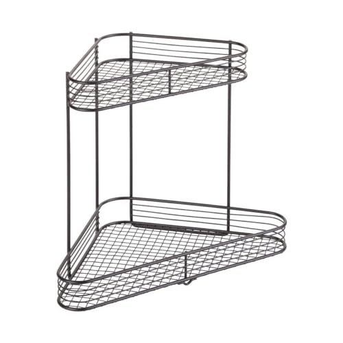 iDesign Vienna Eckregal, 22,9 x 15,5 x 26,7 cm, silber, Metall von InterDesign