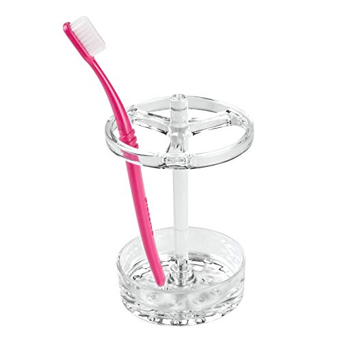 iDesign porte brosse à dents, grand gobelet transparent en plastique, rangement salle de bain pour jusqu'à 3 brosses à dents classiques ou électriques, transparent von InterDesign