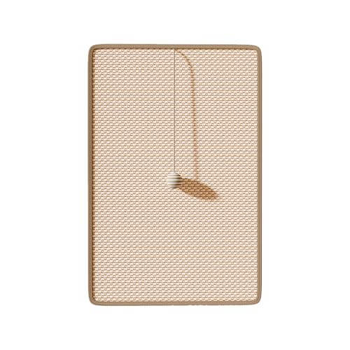 iEFiEL Natürliche Sisal Kratzmatte mit Spielball Möbelschoner mit Klettverschluss-Montage Robuste Kratzfläche für Katzen 20 * 40cm One Size von iEFiEL