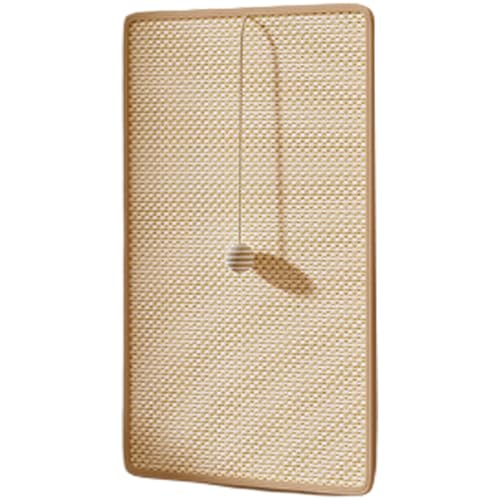 iEFiEL Natürliche Sisal Kratzmatte mit Spielball Möbelschoner mit Klettverschluss-Montage Robuste Kratzfläche für Katzen 25 * 50cm One Size von iEFiEL