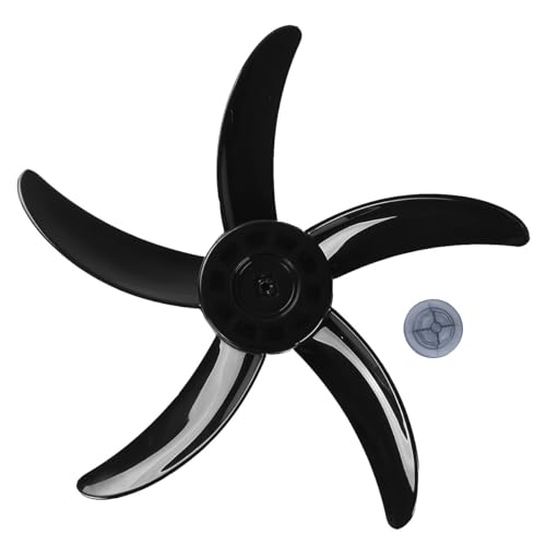 iEFiEL Universal Kunststoff Lüfterflügel mit Mutterabdeckung Ersatz Ventilatorflügel für Haushaltsventilatoren Stehventilatoren Schwarz One Size von iEFiEL