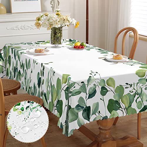 Tischdecke Rechteckig Florals Garten Tischdecken Gartentischdecke Fleckschutz Pflegeleicht Abwaschbar Schmutzabweisend Table Cloth für Küche, Esstisch, Couchtisch, Parteien, Abendessen 152x220 von iEvery