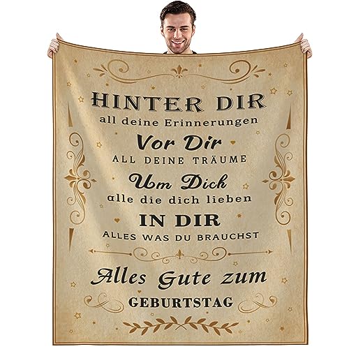 iEvery Geschenke für männer Kuscheldecke Geburtstags Geburtstagsgeschenk für Papa Opa Ehemann Geburtstag männer zum Geburtstag Geschenke 130x150 cm von iEvery