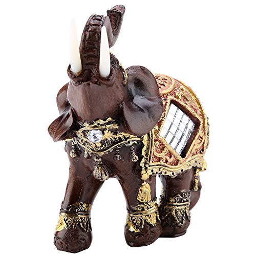 iFCOW Elefantenstatue, Lucky Feng Shui Holzmaserung Elefantenstatue Skulptur Reichtum Figur Geschenk Heimdekoration von iFCOW