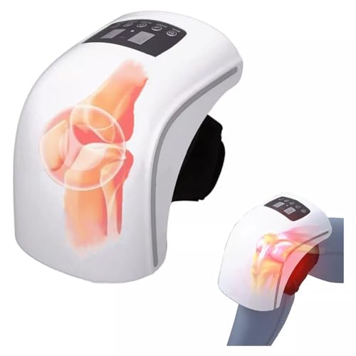 iFCOW Kabelloses Kniemassagegerät mit Wärme und Vibration, Infrarot, tragbares Kniemassagegerät für gestrecktes Band von iFCOW