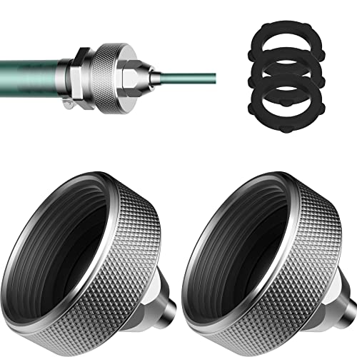Gartenschlauchadapter, Messing 3/4 Zoll Innengewinde auf 6.35 mm Schlauchadapter, 2 Stück Schlauch auf 6.35 mm Bewässerungsrohradapter mit 3 Unterlegscheiben, Chrom von iFealClear