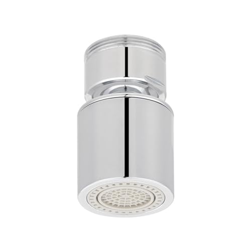 iFealClear Dual Funktion 2 Flow Wasserhahn Belüfter,Perlatoren für Wasserhähne,360-Grad-Schwenkbelüfter für Küchenspüle Dual Spray,mit Dichtung Wasserhahn Ersatzteil,‎Außengewinde-Chrome-Style1-24mm von iFealClear