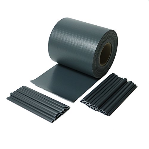 iFence PVC Sichtschutzstreifen 19cmX30 Meters inkl. 26 Clips Diverse Farben (Anthrazit 30m) von iFence