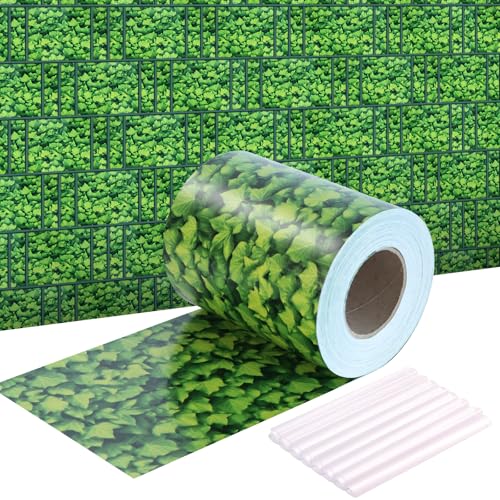 iFence PVC Sichtschutzstreifen 19cmX35 Meters inkl. 30 Clips Diverse Farben (Buchsbaum19cmX 35m) von iFence