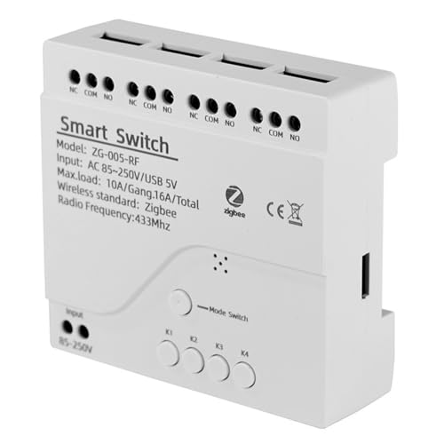 iFutniew 4 Kanäle Tuya ZigBee Smart Switch Modul RF433 Smart Home Automation DIY Leistungsschalter Drahtloses Relais Sprachsteuerung von iFutniew