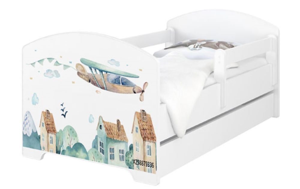 iGLOBAL Kinderbett Komplettbett 140x70 cm, Schaumstoffmatratze, Schublade, verschieden Varianten von iGLOBAL