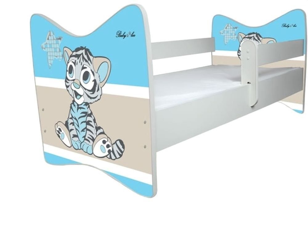 iGLOBAL Kinderbett Komplettbett 140x70 cm für Mädchen und Jungen (Absturzsicherung (links/rechts) verschieden Varianten), Schaumstoffmatratze von iGLOBAL