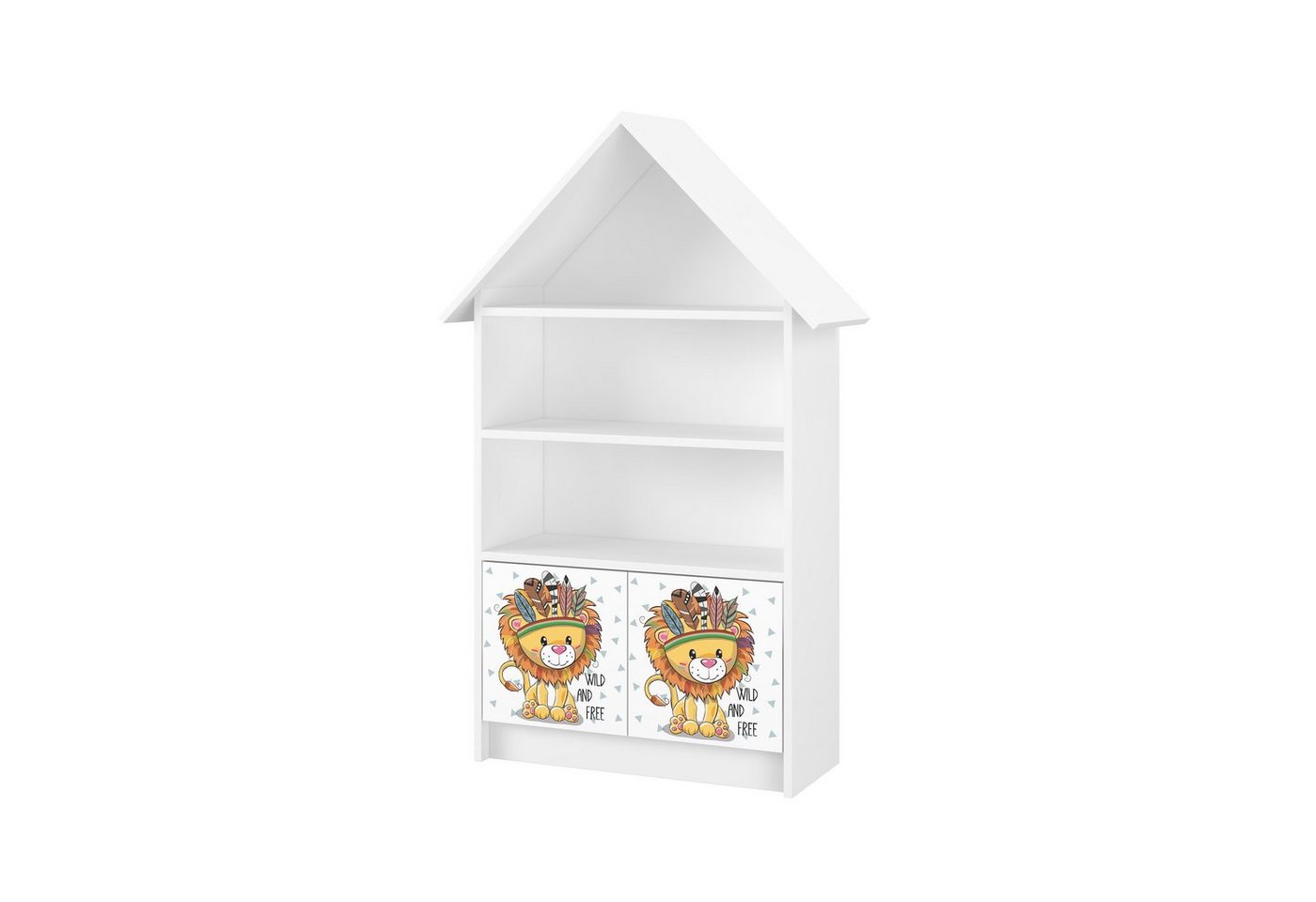 iGLOBAL Standregal, Kinder Bücherregal Standregal Hausform Regal Kinderregal von iGLOBAL