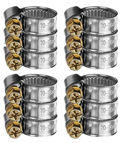 IHS Edelstahl Schlauchschellen DIN 3017 V2A Schneckengewinde Schellen W2, 8-80mm Spannweite, viele Größen, geprägtes Band, 9mm Bandbreite 12x 10-16 IHS Edelstahl Schlauchschellen DIN 3017 V2A Schneckengewinde Schellen W2, 8-80mm Spannweite, viele Größen, geprägtes Band, 9mm Bandbreite 12x 10-16 von iHS Range