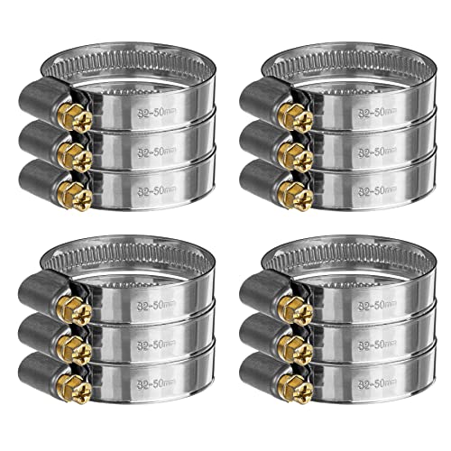 IHS Edelstahl Schlauchschellen DIN 3017 V2A Schneckengewinde Schellen W2 16-110mm Spannweite, viele Größen, geprägtes Band, 12mm Bandbreite 12x 32-50 IHS Edelstahl Schlauchschellen DIN 3017 V2A Schneckengewinde Schellen W2 16-110mm Spannweite, viele Größen, geprägtes Band, 12mm Bandbreite 12x 32-50 von iHS Range