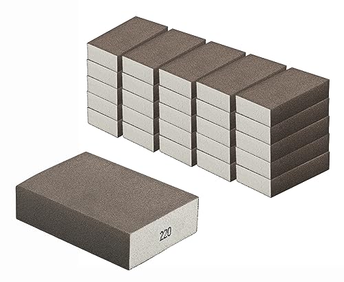 Schleifschwamm 25 Stück Schleifschwämme Feine Körnungen K220 für Holz Lack Metall Trocken u. Nass Schleifen waschbar u. wiederverwendbar Schleifschwamm 25 Stück Schleifschwämme Feine Körnungen K220 für Holz Lack Metall Trocken u. Nass Schleifen waschbar u. wiederverwendbar von iHS Range