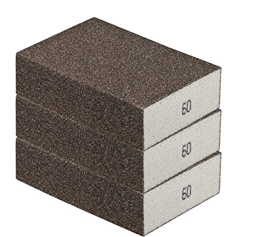 Schleifschwamm GROB 3-er Set I robuste Körnung 60, DIY, Handschleifer, für viele Materialien geeignet I hochwertiger Handschleifklotz, Schleifklotz, Schleifblock von iHS Range