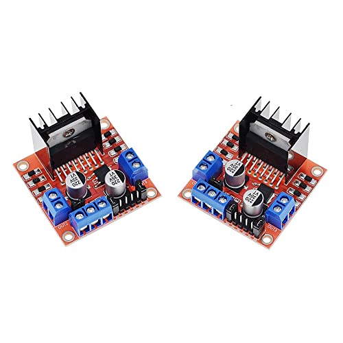 iHaospace 2 Pcs L298N Dual H Bridge DC Motor Driver Stepper Motor Driver Controller Module for Arduino Motor Drive Controller Board Module von iHaospace