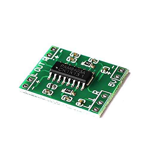 iHaospace 10 Pcs PAM8403 Mini Digital Amplifier Board 2 * 3W Class D Digital 2.5V to 5V Power Amplifier Board von iHaospace