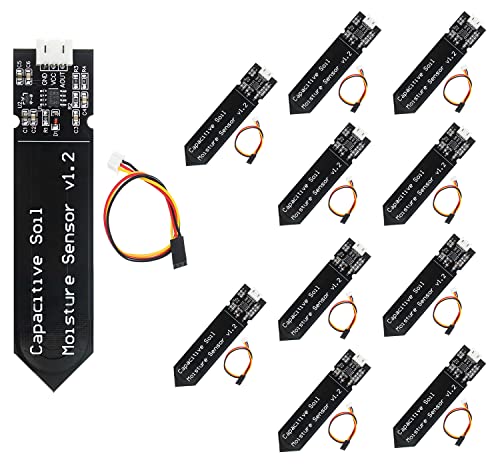 iHaospace 10 Stück Gardena Bodenfeuchtesensor Feuchtigkeitssensor kapazitiver Soil Moisture Sensor Modul V2.0 Feuchtesensor Kompatibel mit Arduino iHaospace 10 Stück Gardena Bodenfeuchtesensor Feuchtigkeitssensor kapazitiver Soil Moisture Sensor Modul V2.0 Feuchtesensor Kompatibel mit Arduino von iHaospace