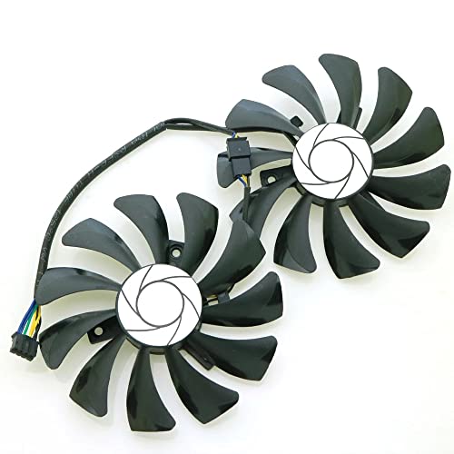 iHaospace 2 Pcs/lot HA9010H12SF-Z Grafikkarten-Lüfter für 12V 0.57A 85mm 40 * 40 * 40mm 4Wire 4Pin For MSI GeForce GTX1050TI GTX 1050 1060 GTX1060 6GT OCV1 ARMOR von iHaospace