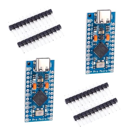 iHaospace 2 x Pro Micro USB C ATMEGA32U4 5V 16MHz ATMEGA 32U4 Microcontroller Kompatibel mit Arduino Pro Micro iHaospace 2 x Pro Micro USB C ATMEGA32U4 5V 16MHz ATMEGA 32U4 Microcontroller Kompatibel mit Arduino Pro Micro von iHaospace