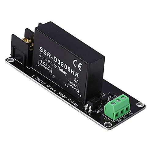 iHaospace 380V 8A Single Channel Solid State Relay Board SSR Switch Controller High and Low Level Trigger von iHaospace