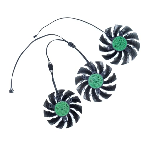 iHaospace 3Pcs/Lot Replacement Grafikkartenlüfter Graphics Card Cooling Fan Kompatibel mit Gigabyte GeForce RTX 3070 3070 Ti 3080 3080 Ti 3090 Gaming OC iHaospace 3Pcs/Lot Replacement Grafikkartenlüfter Graphics Card Cooling Fan Kompatibel mit Gigabyte GeForce RTX 3070 3070 Ti 3080 3080 Ti 3090 Gaming OC von iHaospace