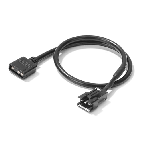 iHaospace 5V 3 Pin ARGB to 3 Pin SM Adapter Cable for RGB Fan LED Strip RGB Extension Cable ARGB Connector Adapter Cable (3Pin Male) von iHaospace