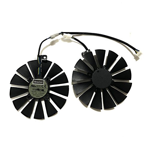 iHaospace 95MM T129215SM FDC10M12S9-C 4Pin 12V Graphics Card Cooler Fan for ASUS ROG STRIX GTX 1050Ti 1060Ti 1070Ti 1080Ti RX 470 570 580 RX470 RX570 RX580 Grafikkarte Lüfter von iHaospace