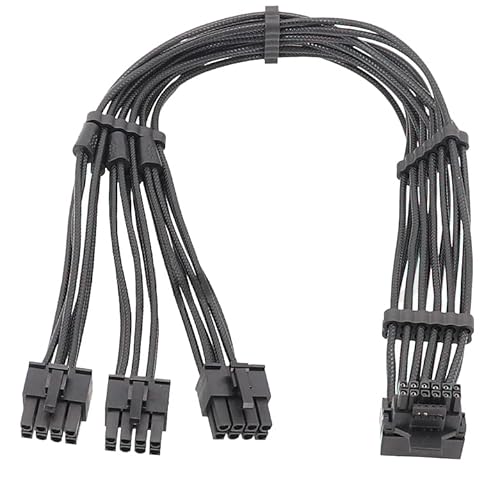 iHaospace Cablemod 12VHPWR Adapter auf 3x8pin TYPE-B 90 Grad Kabel Kompatibel mit Corsair Cooler Master Netzteil GPU 3090Ti 4070Ti 4080 4090 von iHaospace