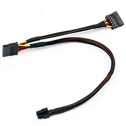 iHaospace Dual SATA 15 Pin to Mini 6 Pin ATX Compatible with Inspiron 3653 3650 3655 Replacement HDD SATA Power Cable von iHaospace