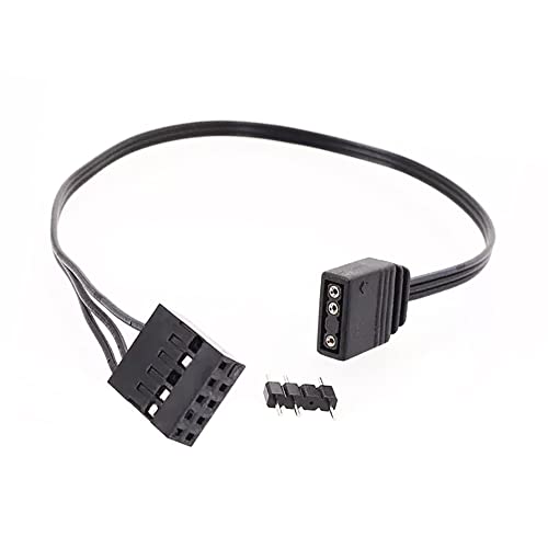 iHaospace RGB Adapter Cable for Thermaltake Riing Plus Trio Quad RGB Fan, Verbinden Sie sich mit 5V 3 Pin ARGB Geräten, 9 Pin auf 3 Pin Adapter Kabel von iHaospace