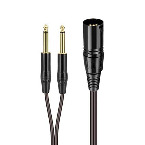 iHaospace XLR auf Dual 1/4" TS Mono Y Splitter Mikrofonkabel, 1 Meter von iHaospace