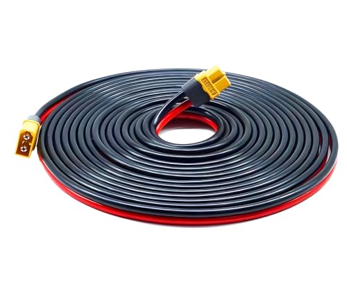 iHaospace XT60 Kabel Verlängerung 5m, Solar Power Supply XT60 Buchse zu Stecker Verlängerungskabel 5m 12AWG Kompatible mit Anker EcoFlow Powerstaion Solarpanel von iHaospace