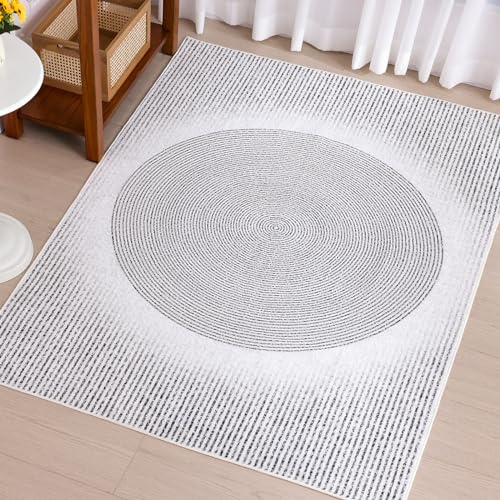 iHeroo Teppich Schlafzimmer, 120x170cm Teppich Wohnzimmer Weicher und Komfortabler, Strapazierfähiger Nicht Verziehender Carpet, Waschbarer Kurzflor Teppich für Schlafzimmer, Türrahmen, Arbeitszimmer von iHeroo