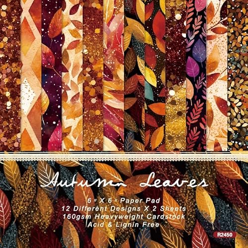 Vintage Golden Leaf Scrapbook Paper Pad Boho Patterned Cardstock Paper 6x6 ,24 Sheets Single Side Junk Journal Scrapbooking Papers for DIY Origami Card Making Art Collage Decorative Craft Papers Vintage Golden Leaf Scrapbook Paper Pad Boho Patterned Cardstock Paper 6x6 ,24 Sheets Single Side Junk Journal Scrapbooking Papers for DIY Origami Card Making Art Collage Decorative Craft Papers von iKammo