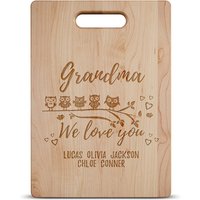 Eule Liebe Personalisierte Ahorn Schneidebrett von iKatchingDesigns