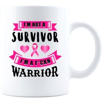 Ich Bin Keine Überlebende, Ich Ein F'kin Krieger Kaffee Und Tee 11 Unzen Weiß Keramik-Becher, Perfekte Geschenk Für Krebsüberlebender Ich Bin Keine Überlebende, Ich Ein F'kin Krieger Kaffee Und Tee 11 Unzen Weiß Keramik-Becher, Perfekte Geschenk Für Krebsüberlebender von iKatchingDesigns